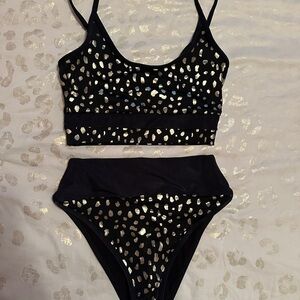 Beach Riot Black and Gold Bikini